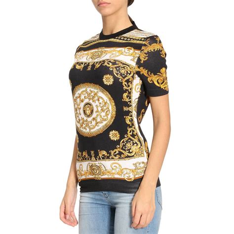 versace women's clothes t shirts ebay|Versace t shirt women's sale.